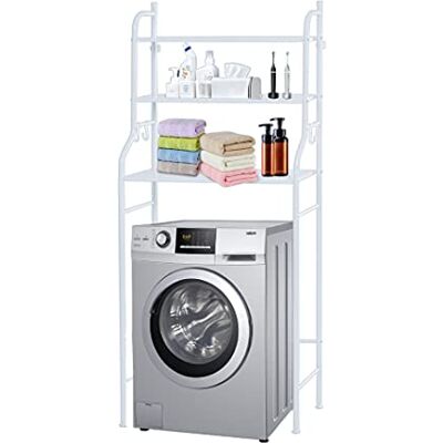 MAGIC SELECT Étagère sur machine à laver Étagère à laver Économise de l'espace avec 3 étagères Étagère organisateur imperméable Pieds réglables en hauteur MAGIC SELECT Étagère sur machine à laver Étagère à laver Économise de l'espace avec 3 étagères Étagère organisateur imperméable Pieds réglables en hauteur