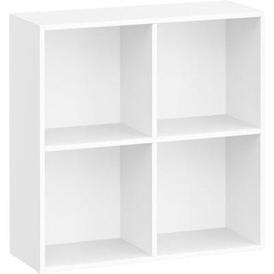 VASAGLE Bibliothèque, Étagère, Meuble de Rangement avec 4 Compartiments, Étagère sur Pied, Bibliothèque Cubique, pour Salon, Bureau, Salle à Manger, Blanc Nuage LBC476W01 VASAGLE Bibliothèque, Étagère, Meuble de Rangement avec 4 Compartiments, Étagère sur Pied, Bibliothèque Cubique, pour Salon, Bureau, Salle à Manger, Blanc Nuage LBC476W01