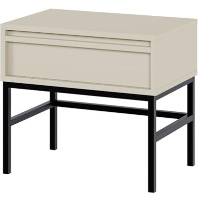Selsey Evo Table de Chevet, Engineered Wood, Grège, 50 cm Largeur Selsey Evo Table de Chevet, Engineered Wood, Grège, 50 cm Largeur
