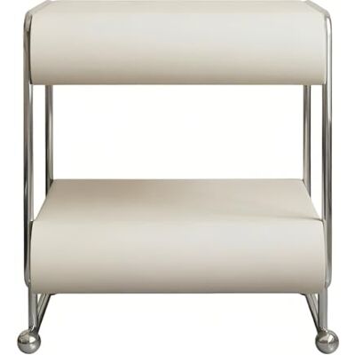 L8p2B5s7 Table de chevet Table de chevet avec deux tiroirs empilés, cadre en métal ouvert au milieu for le rangement la chambre à coucher(Blanc,Grand) L8p2B5s7 Table de chevet Table de chevet avec deux tiroirs empilés, cadre en métal ouvert au milieu for le rangement la chambre à coucher(Blanc,Grand)