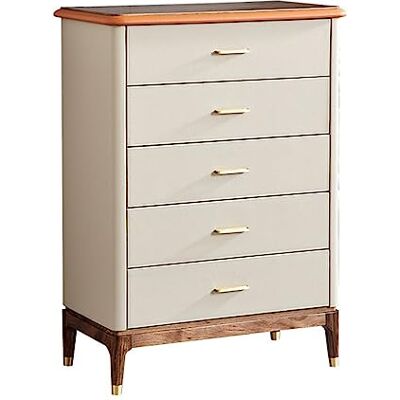 Lijiaxiuyc-101 Commode de rangement Commode de grande capacité en cuir microfibre 5 tiroirs Chevet Tiroir Armoire rangement for chambre à coucher avec poignée laiton Lijiaxiuyc-101 Commode de rangement Commode de grande capacité en cuir microfibre 5 tiroirs Chevet Tiroir Armoire rangement for chambre à coucher avec poignée laiton