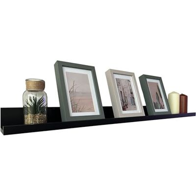 ART Étagère murale, étagère flottante, pour cadre photo, livres, 100 cm, noir, 1 pièce, étagère de présentation, décorations pour salon, cuisine, bureau ART Étagère murale, étagère flottante, pour cadre photo, livres, 100 cm, noir, 1 pièce, étagère de présentation, décorations pour salon, cuisine, bureau