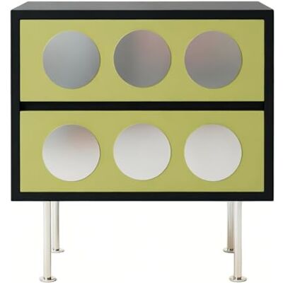 L8p2B5s7 Table de chevet Table de chevet à deux tiroirs avec décorations pois et pieds for le rangement la chambre coucher(Green,Grand) L8p2B5s7 Table de chevet Table de chevet à deux tiroirs avec décorations pois et pieds for le rangement la chambre coucher(Green,Grand)