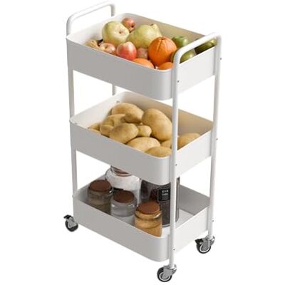 Amig 25392 Chariot LINN 405 x 280 x 760 mm Acier Blanc Amig 25392 Chariot LINN 405 x 280 x 760 mm Acier Blanc