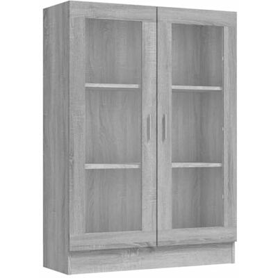 vidaXL Vitrine en matériau dérivé du bois Gris Sonoma 82,5 x 30,5 x 115 cm vidaXL Vitrine en matériau dérivé du bois Gris Sonoma 82,5 x 30,5 x 115 cm