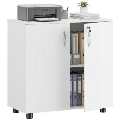 Vinsetto Armoire de bureau à 2 niveaux, 2 portes, 80 x 40 x 80 cm, blanc Meuble de Rangement Bureau, Serrures et Clés, Armoire à Dossiers, Domicile, Garage Vinsetto Armoire de bureau à 2 niveaux, 2 portes, 80 x 40 x 80 cm, blanc Meuble de Rangement Bureau, Serrures et Clés, Armoire à Dossiers, Domicile, Garage