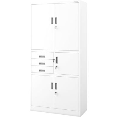 Jan Nowak Armoire de bureau métallique avec coffre fort à code tiroirs verrouillable armoire à dossiers meuble de rangement documents classeurs acier pour bureau 185 x 90 x 40 cm Jan Nowak Armoire de bureau métallique avec coffre fort à code tiroirs verrouillable armoire à dossiers meuble de rangement documents classeurs acier pour bureau 185 x 90 x 40 cm