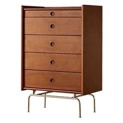 SONGYL-20249 Commode de rangement Commode à 5 tiroirs, armoire de rangement en bois, vintage petits, buffet canapé acier inoxydable(Brown) SONGYL-20249 Commode de rangement Commode à 5 tiroirs, armoire de rangement en bois, vintage petits, buffet canapé acier inoxydable(Brown)