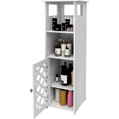 LANTUS Meuble de salle de bain en plastique, organisateur de salle de bain, cuisine, garde-manger, buanderie, en MDF pour cuisine, salon, couloir, 78 x 22 x 22 cm Blanc LANTUS Meuble de salle de bain en plastique, organisateur de salle de bain, cuisine, garde-manger, buanderie, en MDF pour cuisine, salon, couloir, 78 x 22 x 22 cm Blanc
