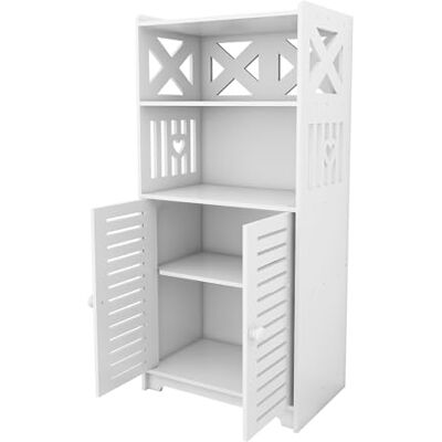 homewell Armoires de salle de bain, unités de rangement de salle de bain avec étagère de rangement ouverte, armoire de toilette, meuble de salle de bain autoportant, étroit, 75 x 22 x 36 cm homewell Armoires de salle de bain, unités de rangement de salle de bain avec étagère de rangement ouverte, armoire de toilette, meuble de salle de bain autoportant, étroit, 75 x 22 x 36 cm