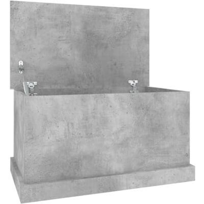 vidaXL Boîte de Rangement, Coffre à Outils avec Couvercle, Bac de Rangement, Organisateur de Salon Chambre, Moderne, Gris Béton Bois d'Ingénierie vidaXL Boîte de Rangement, Coffre à Outils avec Couvercle, Bac de Rangement, Organisateur de Salon Chambre, Moderne, Gris Béton Bois d'Ingénierie
