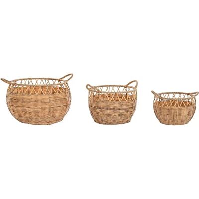 DKD Home Decor Ensemble de paniers, Standard DKD Home Decor Ensemble de paniers, Standard