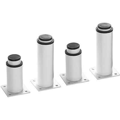 KHLMSRXJ Lot de 4 pieds de meubles réglables en métal Pieds de rechange parfaits pour placard, armoire, meuble TV, tiroirs, table de chevet (12 cm, blanc) KHLMSRXJ Lot de 4 pieds de meubles réglables en métal Pieds de rechange parfaits pour placard, armoire, meuble TV, tiroirs, table de chevet (12 cm, blanc)
