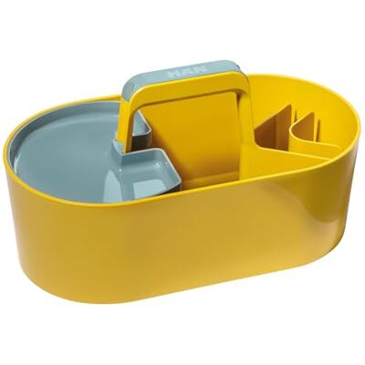 HAN 1x Boîte à outils LOFT jaune 4 compartiments 330 x 179 x 175 mm Poignée HAN 1x Boîte à outils LOFT jaune 4 compartiments 330 x 179 x 175 mm Poignée