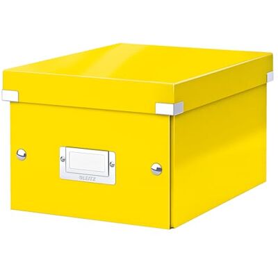 Leitz Click & Store 60430016 Boîte de rangement et de transport, format A5, jaune, petite taille Leitz Click & Store 60430016 Boîte de rangement et de transport, format A5, jaune, petite taille