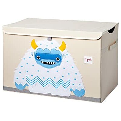 3 Sprouts Grand coffre à jouets avec couvercle et poignées – Boîte de rangement robuste pour garçons et filles – Coffre à jouets spacieux et pliable en tissu, Yeti 3 Sprouts Grand coffre à jouets avec couvercle et poignées – Boîte de rangement robuste pour garçons et filles – Coffre à jouets spacieux et pliable en tissu, Yeti
