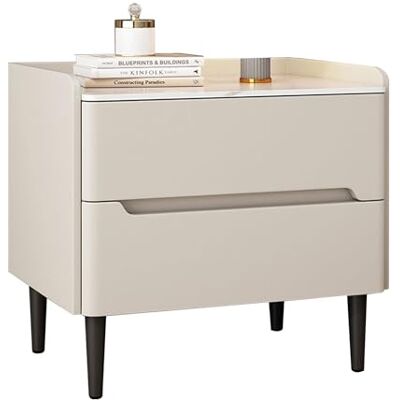 GYYDXXFC Petite commode de chevet en bois massif, étagère en bois ouvert, poignée rainurée dissimulée pour chambre à coucher, chambre d'enfant, placard, salon (blanc cassé, 35 x 40 x 50 cm) GYYDXXFC Petite commode de chevet en bois massif, étagère en bois ouvert, poignée rainurée dissimulée pour chambre à coucher, chambre d'enfant, placard, salon (blanc cassé, 35 x 40 x 50 cm)