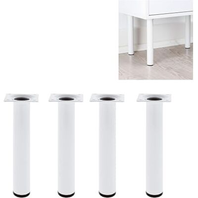 Amig Lot de 4 Pieds Ronds pour Meuble 30X500 cm Acier Pour Tables Basses, Tables de Nuit, Commodes... Embout Anti-rayures Résistants Noir Visserie incluse Amig Lot de 4 Pieds Ronds pour Meuble 30X500 cm Acier Pour Tables Basses, Tables de Nuit, Commodes... Embout Anti-rayures Résistants Noir Visserie incluse