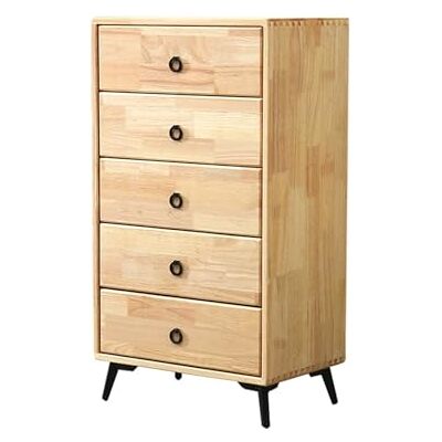 Lijiaxiuyc-101 Commode de rangement Commode de ferme à 5 tiroirs avec construction en queue d'aronde, commode for chambre, moderne bois for, salon, couloir Lijiaxiuyc-101 Commode de rangement Commode de ferme à 5 tiroirs avec construction en queue d'aronde, commode for chambre, moderne bois for, salon, couloir