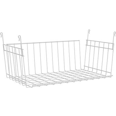 ClosetMaid Panier à suspendre en fil métallique pour rangement, organisation dans placard ou garde-manger, pas de montage ou d'installation, durable, 27,1 x 46,7 x 20,3 cm (l x L x H), blanc ClosetMaid Panier à suspendre en fil métallique pour rangement, organisation dans placard ou garde-manger, pas de montage ou d'installation, durable, 27,1 x 46,7 x 20,3 cm (l x L x H), blanc
