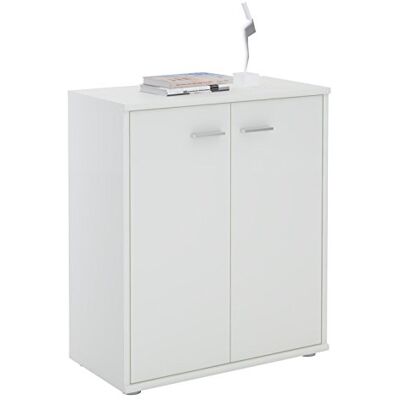 CARO-Möbel Dynamic24 Tommy Commode avec 2 portes et étagère Blanc CARO-Möbel Dynamic24 Tommy Commode avec 2 portes et étagère Blanc