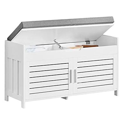 SoBuy FSR102-W FSR102-W Banc à chaussures avec siège pour salon, chambre et couloir – Matériau MDF et pin, capacité 100 kg, 90 x 33 x 50 cm SoBuy FSR102-W FSR102-W Banc à chaussures avec siège pour salon, chambre et couloir – Matériau MDF et pin, capacité 100 kg, 90 x 33 x 50 cm