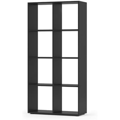 Vicco Meuble de rangement cube "Scutum", Noir, 143x72cm pour une utilisation comme séparateur de pièce ou étagère ouverte Vicco Meuble de rangement cube "Scutum", Noir, 143x72cm pour une utilisation comme séparateur de pièce ou étagère ouverte
