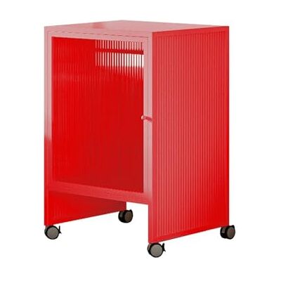 ZYYANSHOP Petite armoire Étagère de balayage for salon, station base, armoire rangement décorative, petite taille, avec roues universelles, étagère for robot, buffet(Red) ZYYANSHOP Petite armoire Étagère de balayage for salon, station base, armoire rangement décorative, petite taille, avec roues universelles, étagère for robot, buffet(Red)