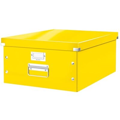 Leitz Click & Store 60450016 Boîte de rangement et de transport, format A3, jaune, grande taille Leitz Click & Store 60450016 Boîte de rangement et de transport, format A3, jaune, grande taille