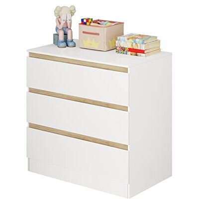 WOLTU Commode à 3 Tiroirs, Armoire Blanche, Commode avec Tiroirs, Commode Scandinave, Meuble de Rangement pour Chambre à Coucher, Salon, Entrée, Salle de Bains, 80 x 78 x 48 cm WOLTU Commode à 3 Tiroirs, Armoire Blanche, Commode avec Tiroirs, Commode Scandinave, Meuble de Rangement pour Chambre à Coucher, Salon, Entrée, Salle de Bains, 80 x 78 x 48 cm