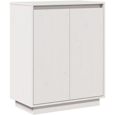 vidaXL Buffet Blanc 60x34x75 cm Bois massif de pin vidaXL Buffet Blanc 60x34x75 cm Bois massif de pin