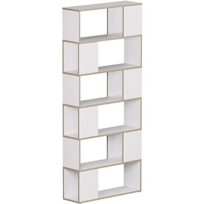 Vicco Séparation de pièce "Eneos", blanc/chêne, 80x186cm utilisable comme étagère autoportante pour une division flexible de l’espace Vicco Séparation de pièce "Eneos", blanc/chêne, 80x186cm utilisable comme étagère autoportante pour une division flexible de l’espace