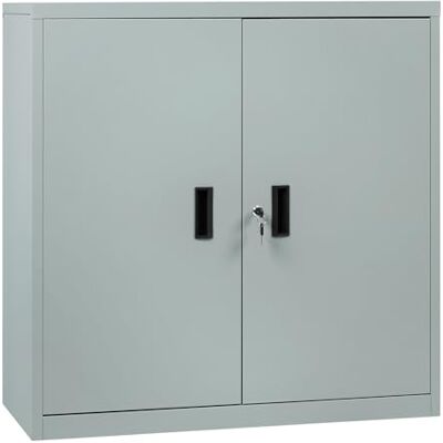 WOLTU Armoire de rangement verrouillable avec étagère réglable en hauteur Armoire en métal avec serrure Armoire de rangement polyvalente Gris 90 x 92 x 40 cm (l x H x P) WOLTU Armoire de rangement verrouillable avec étagère réglable en hauteur Armoire en métal avec serrure Armoire de rangement polyvalente Gris 90 x 92 x 40 cm (l x H x P)