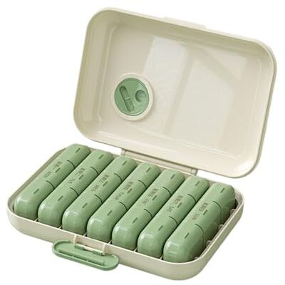 carotoe Pilulier hebdomadaire avec 7 compartiments amovibles, étui de rangement portable pour médicaments de voyage, robuste pour un usage quotidien carotoe Pilulier hebdomadaire avec 7 compartiments amovibles, étui de rangement portable pour médicaments de voyage, robuste pour un usage quotidien
