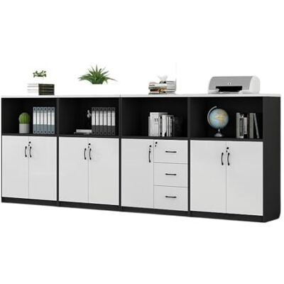 CFY652 Multifonctionnel Classeur en bois blanc/noir, pack combiné multiple, armoire de rangement amovible à plusieurs portes et tiroirs Classeur Mobile CFY652 Multifonctionnel Classeur en bois blanc/noir, pack combiné multiple, armoire de rangement amovible à plusieurs portes et tiroirs Classeur Mobile