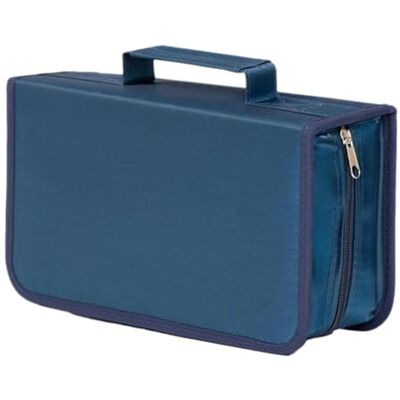 DHYUACN Étui de rangement pour DVD avec 128 capacités – Étui portable pour CD pour la maison, les voyages – Dossier de transport en plastique (bleu) DHYUACN Étui de rangement pour DVD avec 128 capacités – Étui portable pour CD pour la maison, les voyages – Dossier de transport en plastique (bleu)