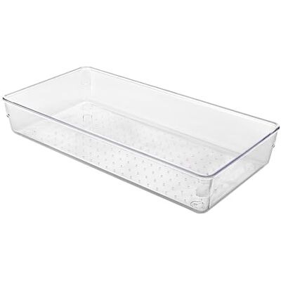 Metaltex Système de rangement de tiroirs, organiseur transparent, grand, large Metaltex Système de rangement de tiroirs, organiseur transparent, grand, large