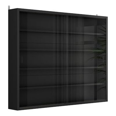 Vicco vitrine murale "Showla", Noir, avec 4 étagères, pour montage mural pour le rangement et la présentation Vicco vitrine murale "Showla", Noir, avec 4 étagères, pour montage mural pour le rangement et la présentation