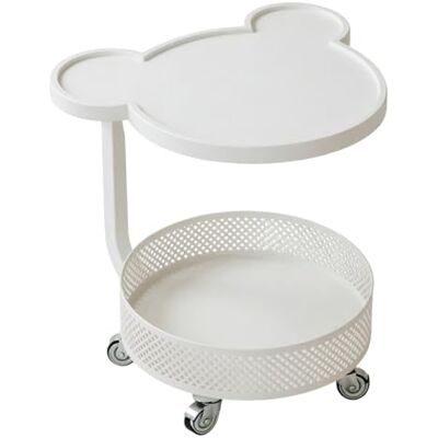 L8p2B5s7 Table de chevet Table de chevet à chariot roulant Mobile, d'appoint deux niveaux for salon et chambre coucher(Blanc) L8p2B5s7 Table de chevet Table de chevet à chariot roulant Mobile, d'appoint deux niveaux for salon et chambre coucher(Blanc)