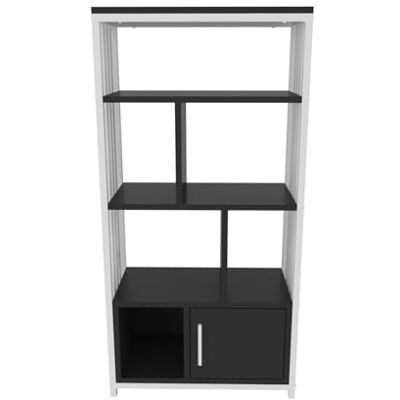 Hanah Home Lolia - Bibliothèque - Noir et Blanc - 60x120x29.5 cm Hanah Home Lolia - Bibliothèque - Noir et Blanc - 60x120x29.5 cm