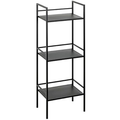 HAKU étagère noir, métal Dim.: L 35 cm x H 95 cm x P 25 cm, Style: Modern HAKU étagère noir, métal Dim.: L 35 cm x H 95 cm x P 25 cm, Style: Modern