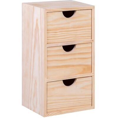 Aranaz Miniblock 3 tiroirs en bois de pin Aranaz Miniblock 3 tiroirs en bois de pin
