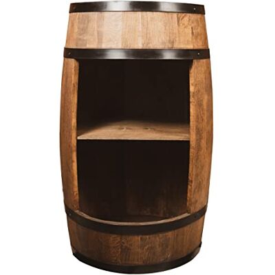 Creative Baril en bois pour la maison, bar à vin, cave, style rétro, casier à vin, casier à vin, en bois, hauteur : 80 cm, meubles élégants, décoration de salon, table haute et porte-bouteilles, wengé Creative Baril en bois pour la maison, bar à vin, cave, style rétro, casier à vin, casier à vin, en bois, hauteur : 80 cm, meubles élégants, décoration de salon, table haute et porte-bouteilles, wengé