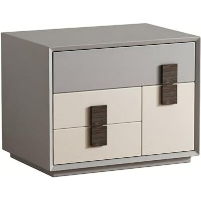 L8p2B5s7 Table de chevet Table de chevet avec quatre tiroirs et boutons sombres for le rangement la chambre à coucher du salon(Gray,S) L8p2B5s7 Table de chevet Table de chevet avec quatre tiroirs et boutons sombres for le rangement la chambre à coucher du salon(Gray,S)