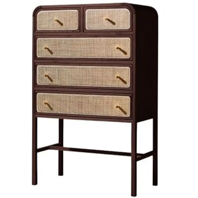 Lijiaxiuyc-101 Commode de rangement Armoire à tiroirs avec poignées dorées, foyer porte haute for salon, rangement en bois(Walnut colour) Lijiaxiuyc-101 Commode de rangement Armoire à tiroirs avec poignées dorées, foyer porte haute for salon, rangement en bois(Walnut colour)