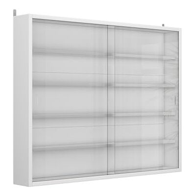 Vicco vitrine murale "Showla", Blanc, avec 4 étagères, pour montage mural pour le rangement et la présentation Vicco vitrine murale "Showla", Blanc, avec 4 étagères, pour montage mural pour le rangement et la présentation