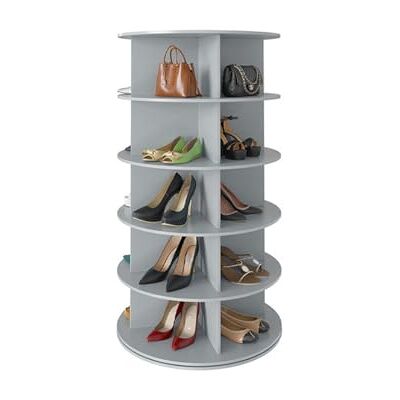 LIANTIAN Organisateur de chaussures rotatif à 360° avec étagères réglables, étagère à chaussures en acrylique pour un rangement efficace dans l'entrée (gris, 5 niveaux) LIANTIAN Organisateur de chaussures rotatif à 360° avec étagères réglables, étagère à chaussures en acrylique pour un rangement efficace dans l'entrée (gris, 5 niveaux)