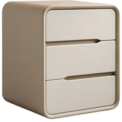 L8p2B5s7 Table de chevet Table de chevet à trois tiroirs, poignées asymétriques, lignes épurées for le rangement la chambre coucher(Beige,S) L8p2B5s7 Table de chevet Table de chevet à trois tiroirs, poignées asymétriques, lignes épurées for le rangement la chambre coucher(Beige,S)