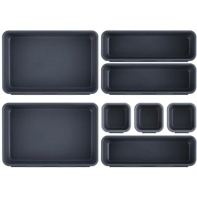 Omtofo Lot de 8 Organisateur de Tiroir Bureau, 3 Tailles Organisateur Tiroir Cuisine Plastique, Plateaux Rangement de Tiroir Pour Rangement Tiroir Maquillage, Bureau, Cuisine, Salle de Bain Omtofo Lot de 8 Organisateur de Tiroir Bureau, 3 Tailles Organisateur Tiroir Cuisine Plastique, Plateaux Rangement de Tiroir Pour Rangement Tiroir Maquillage, Bureau, Cuisine, Salle de Bain