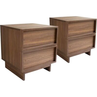 Box and Beyond Lot de 2 Tables de Chevet 40 x 38,5 x 45 cm Effet Bois foncé Placard Table de Nuit, Table d'Appoint Chambre Style Moderne Box and Beyond Lot de 2 Tables de Chevet 40 x 38,5 x 45 cm Effet Bois foncé Placard Table de Nuit, Table d'Appoint Chambre Style Moderne